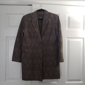 Brown printed blazer